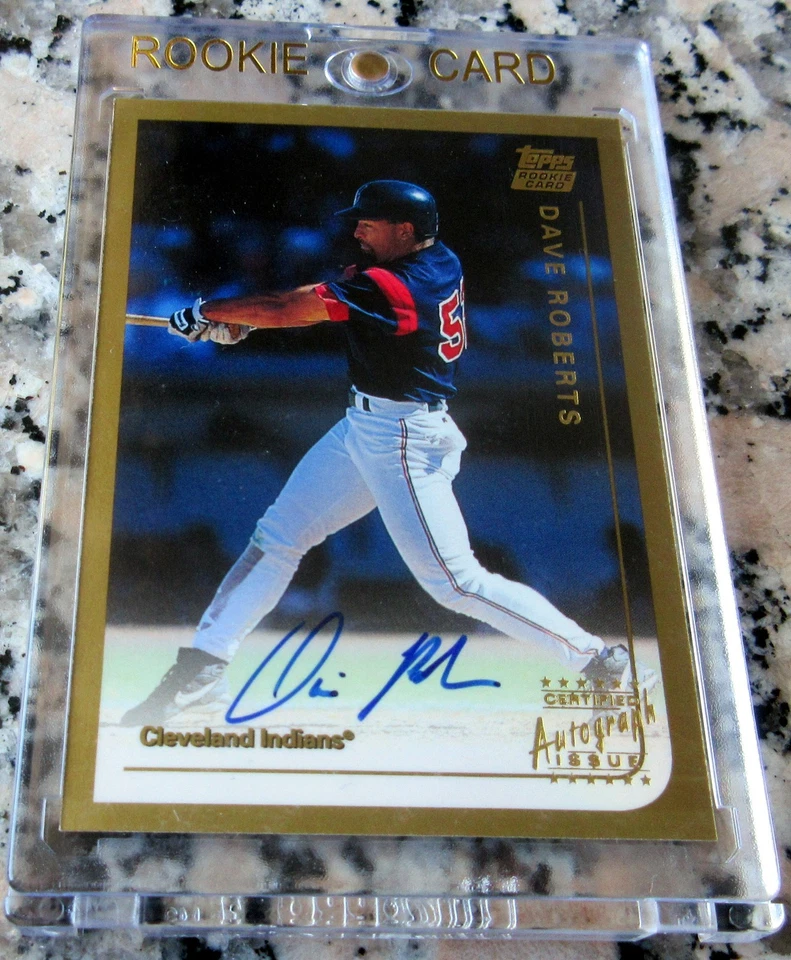 Tarjeta de novato Dave Roberts 1999 Topps intercambiada automática RC Dodgers Manager 4xChamps🔥🔥$ Foto 2 de 4