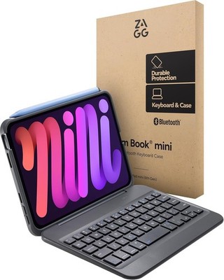 ZAGG Slim Book mini iPad mini (A17 Pro)/ (Gen 6/7) Keyboard Case   Bluetooth