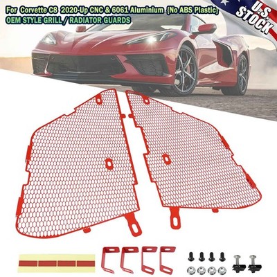 For Corvette C8 Z51 Stingray Front Grill Radiator Guards Aluminum 2020-2022 2023