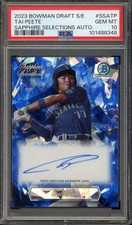 2023 Bowman Draft Sapphire Tai Peete Selections Auto PSA 10