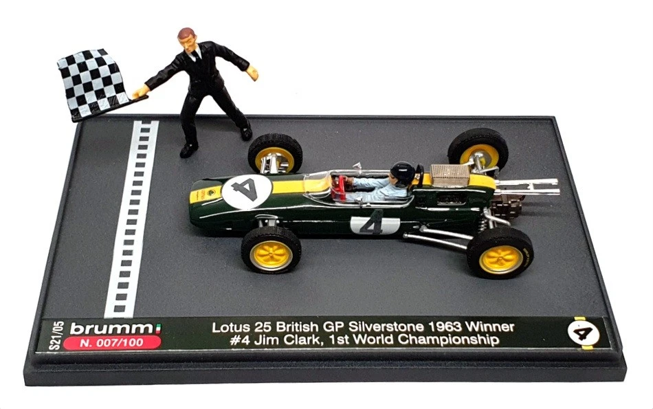 Brumm 1/43 Scale S21/05 - Lotus 25 British GP Silverstone 1963 1st #4 Jim Clark - Image 4 of 4
