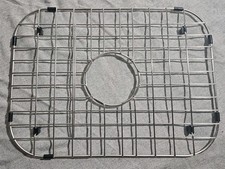 2 Piece Kitchen Stainless Steel Sink Grid 18-1/4" x 13-1/4" W/5" Centered Hole