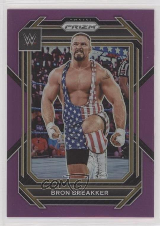 2023 Panini Prizm WWE Purple Prizm 135/149 Bron Breakker #161 17x6