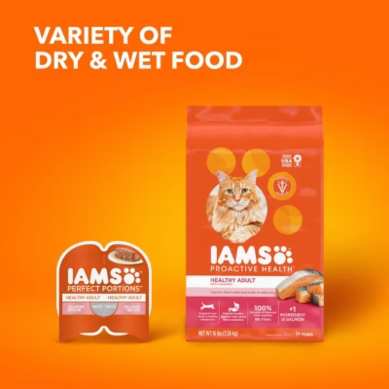 IAMS Proactive Health with Salmon Adult Premium Dry Cat Food