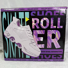 Roller Skate 001 Roller Skate Shoes w/ Wheels White/Silver EUR 34 Unisex