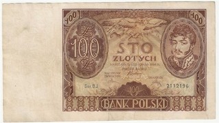 POLAND 100 ZLOTYCH BANKNOTE 1934 P#75b UNCIRCULATED