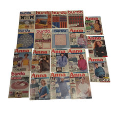 Burda Zeitschriften Hefte Muster Stricken und Handarbeit Konvolut 19 Stück retro