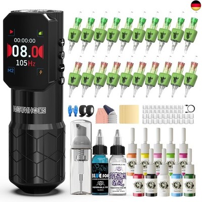 Wormhole Tattoo Maschine Set   Kabelloses Tattoo Set mit Tattoo Maschine, J