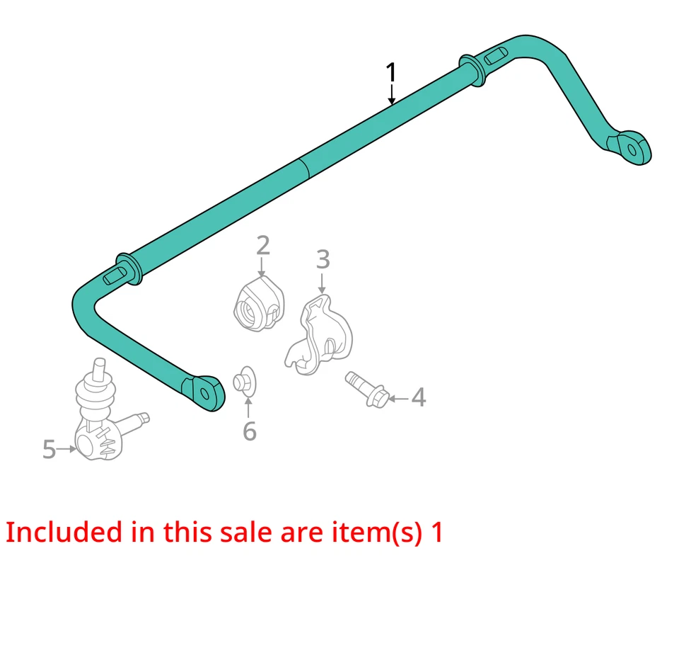 Barra estabilizadora trasera Ford Focus 2017 tracción delantera fabricante de equipos originales 79 k millas - LKQ433429991 Foto 4 de 4