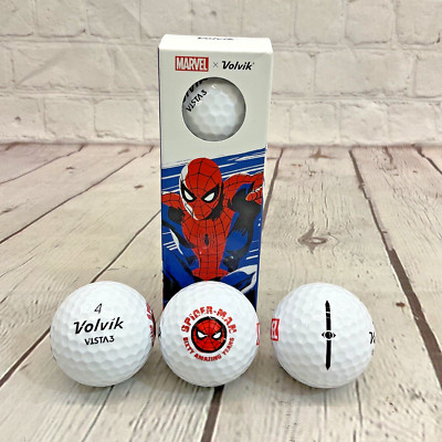 Volvik Vista3 Spiderman Golf Balls - Limited Edition Marvel Spiderman - SLEEVE