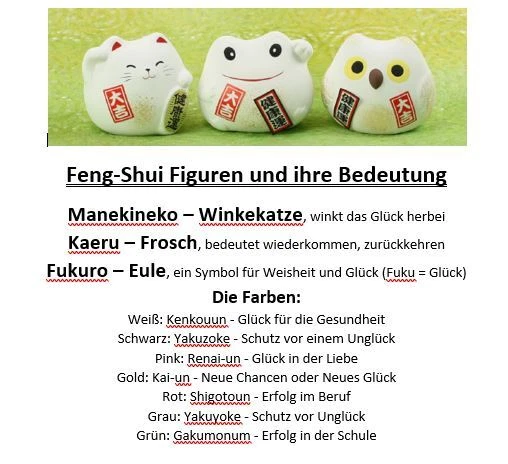 Feng-Shui Manekineko weiß, japanische Winkekatze, für gesundheitliches Glück - Bild 4 von 4