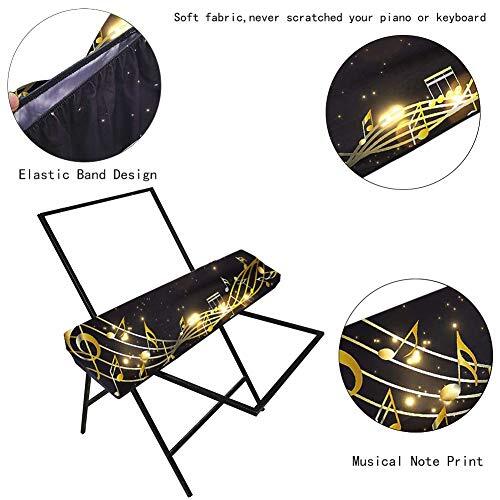 88 Keys Black Piano Cover Dust Cover for Piano Keyboard with Drawstring to Protect Electronic Piano Keyboard (135 x 30 x 16 cm 88 Keys Black Piano Cover Dust Cover for Piano Keyboard with Drawstring to Protect Electronic Piano Keyboard (135 x 30 x 16 cm