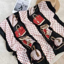 Lightweight Luxury Long Scarf Silk Wrap.