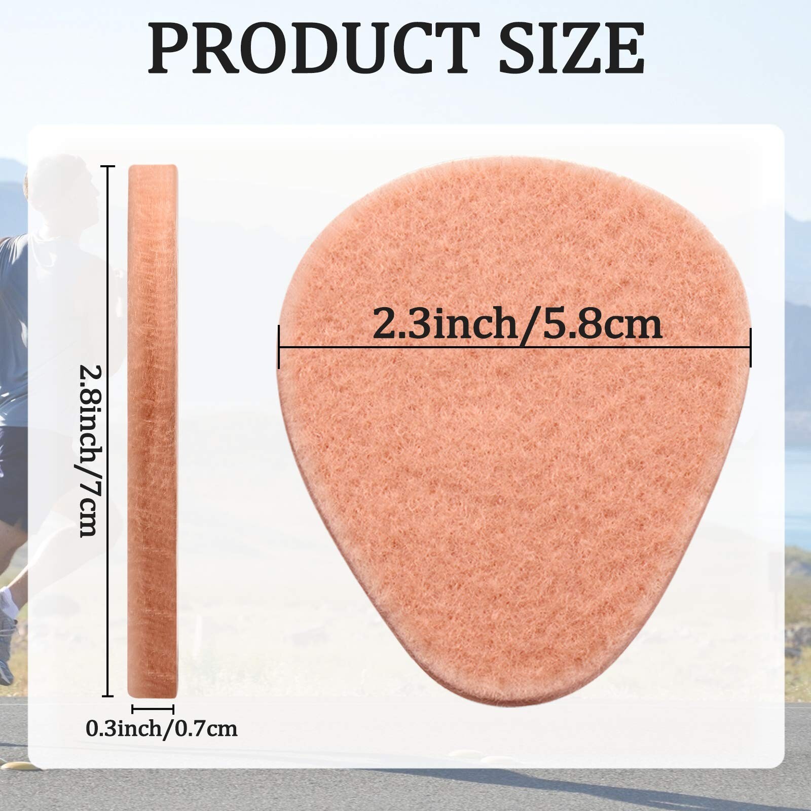 Syhood 40 Pieces Metatarsal Felt Foot Metatarsal Pads Women Men Ball of Foot ...