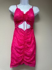 VICTORIAS SECRET Pink Babydoll NIGHTIE Teddy Negligee Size Small