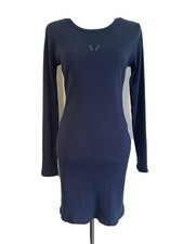 Women’s Long Sleeve Bodycon Dress Wild Fable Navy Embroidered M,L