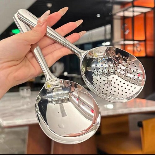 Large Public Spoon Stainless Steel Rice Serving Spoon Kitchen Utensils - Picture 5 of 16