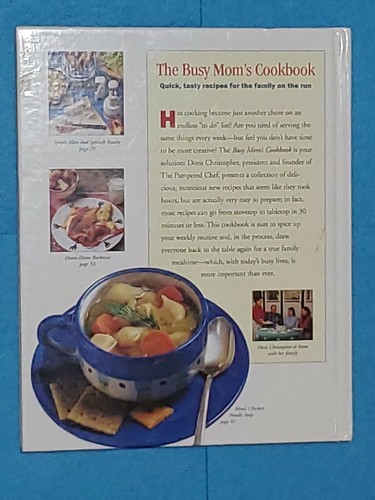THE PAMPERED CHEF BUSY MOMS COOKBOOK WITH DORIS CHRISTOPHER DINNER LUNCH RECIPES - Picture 2 of 6