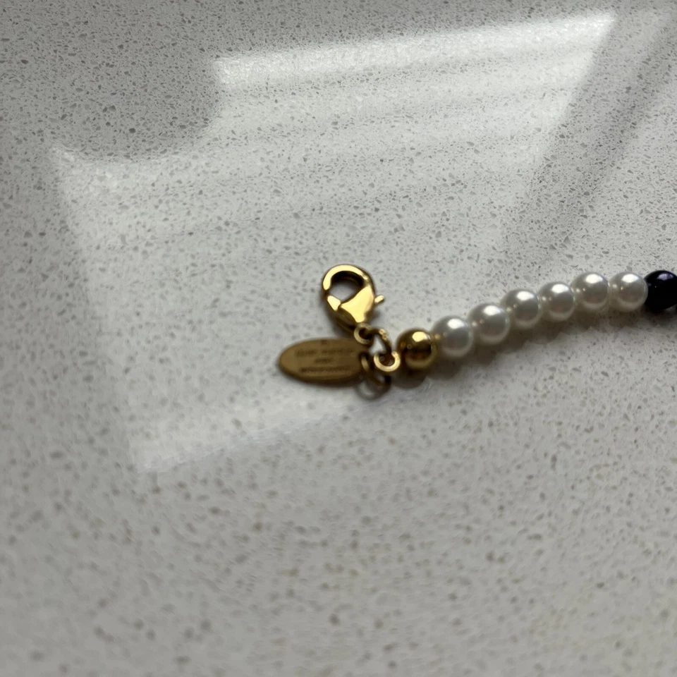 OFERTA❣️ ❤️ LOUIS VUITTON LV Pulsera Perla Mujer Blanco Azul Dorado Foto 3 de 4