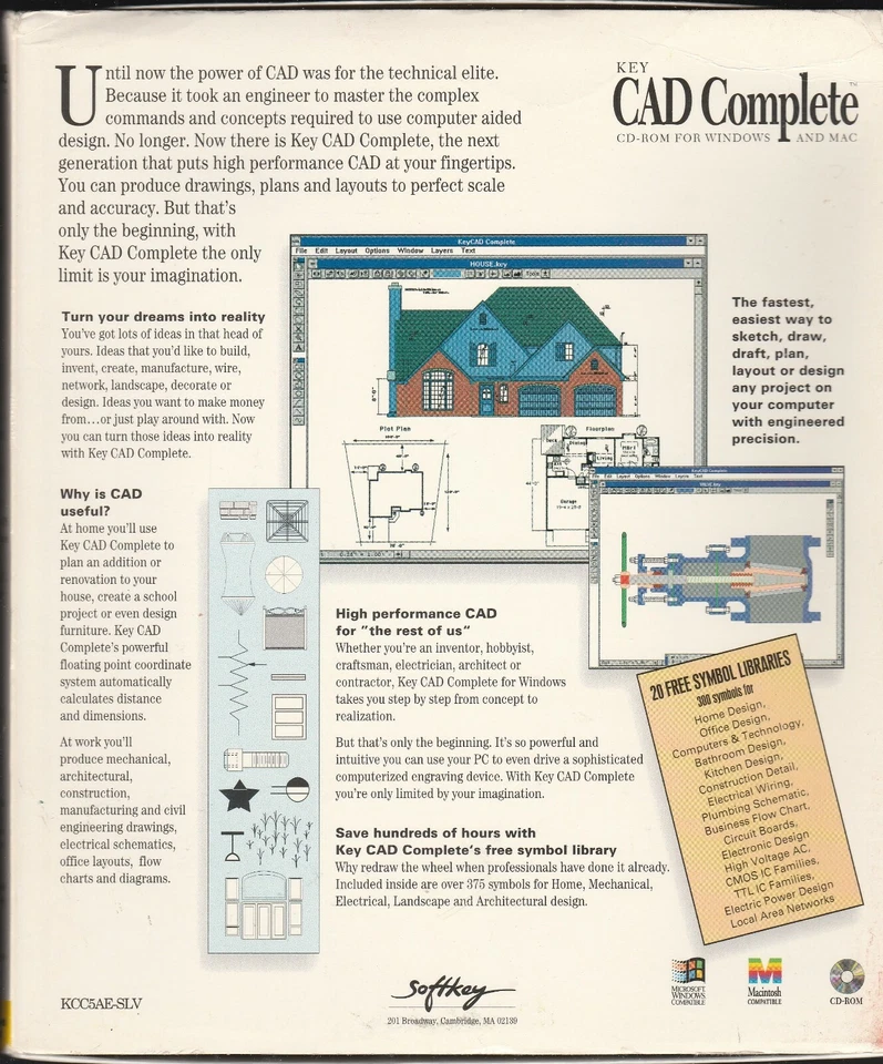 Key CAD Complete CD-Rom Software by Softkey for Windows 95 / 3.1 & MAC - Image 2 of 4