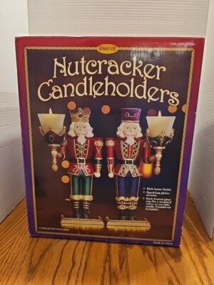 Nutcracker Candle Holders in Box 12'' Tall