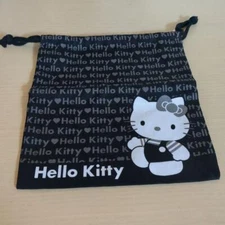 Hello kitty Sanrio Drawstring Bag 1997 Anime Goods From Japan
