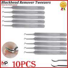 Curved Tweezers Tool Blackhead Remover Pimple Extractor Acne Blemish X10