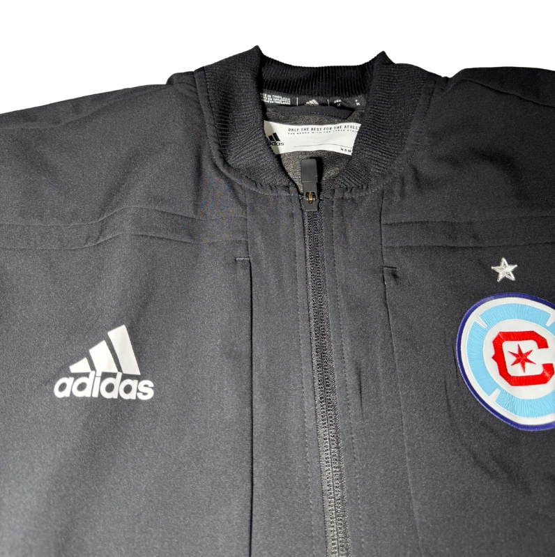 Chicago Fire FC РЕДКАЯ Adidas черный Bomber куртка - Изображение 4 из 4