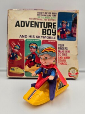 Vintage 1970 Remco ADVENTURE BOY & HIS SKY MOBILE with Original Box RARE