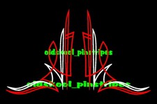 Custom motorcycle corner pinstripe pinstriping hot rat rod vinyl decal PAIR