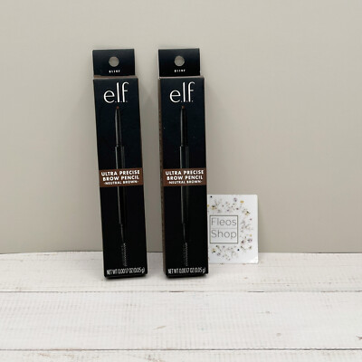 ELF Ultra Precise Brow Pencil Neutral Brown 2-pack - Fullsize & Authentic