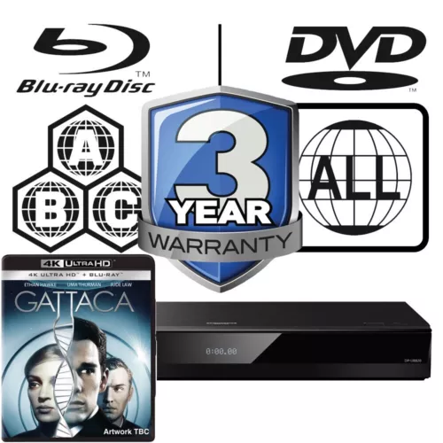 Panasonic Blu-ray Player DP-UB820 All Zone Code Free MultiRegion 4K - Gattaca