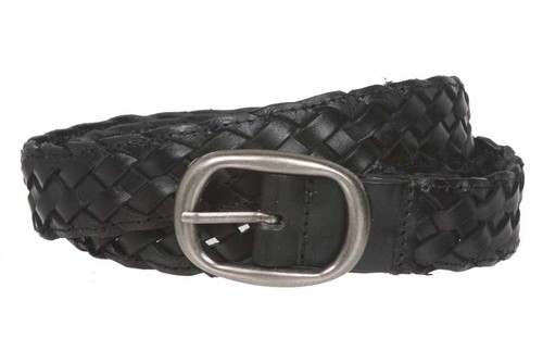 1 1/4" Women's Braided Woven Leather Belt - Picture 2 of 27