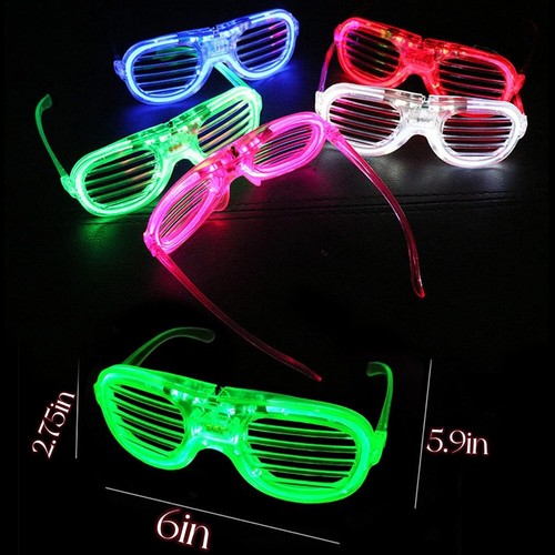 70 Packs LED Glasses 5 Neon Colors glow in the dark party supplies Favor for ... - Picture 4 of 10