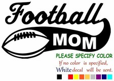 Football Mom Vinyl Decal Sticker Car Window Bumper Wall Laptop 12"