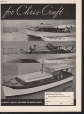 1935 CHRIS-CRAFT MOTORBOAT CABIN CRUISER MARINE YACHT ALGONAC AD 10531