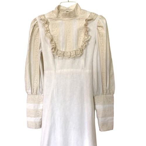 Vintage Gunne Sax Style Handmade Dress Cottage Core Prairie Boho Wedding Hippy - Picture 2 of 7