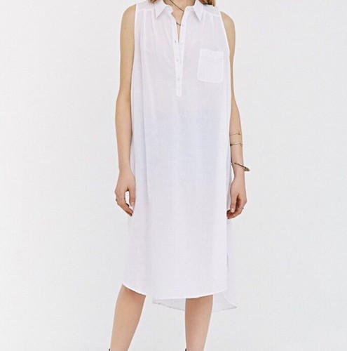 NOISE WHITE Cotton SIDE-SLIT Sleeveless 