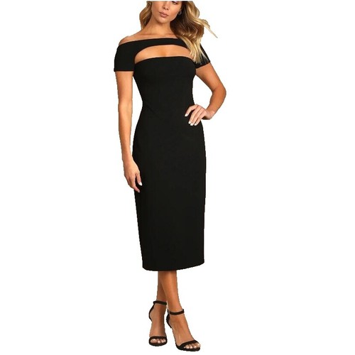 NWT Lulus Windy Days Black Knit Sweater Dress Side Slit Midi Soft Size M |  eBay