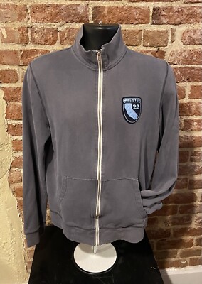 Hollister Beach Riders Full Zip Sweatshirt Mens Medium 100% Cotton