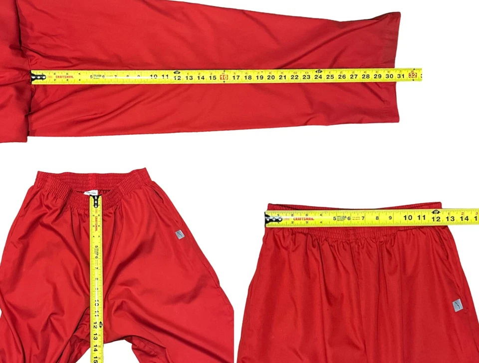 Pantalones exfoliantes suaves para mujer cintura elástica rojos talla mediana Foto 4 de 4