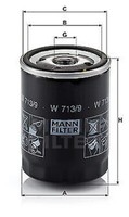 W 713/9 Mann-Filter ÖLfilter FüR Land Rover