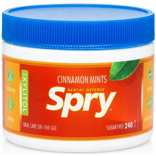 Spry Xylitol Natural Cinnamon Mints Sugar Free Candy - 240 Count (Pack of 1)