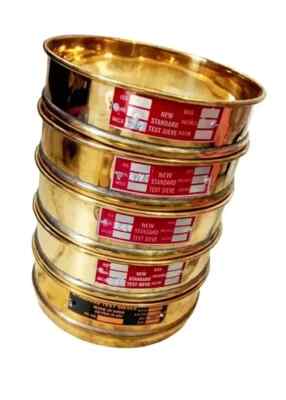 Brass Sieves Heavy Gauge Standard Testing Set of 5