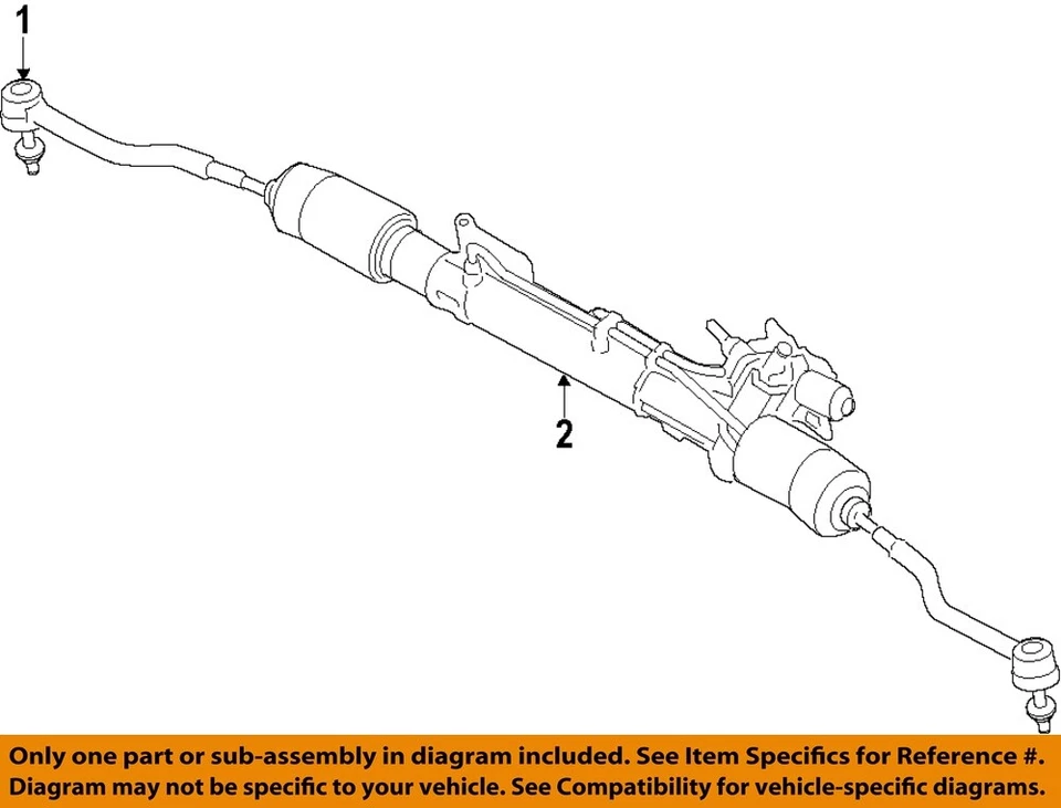 Used Rack and Pinion Assembly fits: 2018 Nissan Pathfinder Power Steering electr Foto 3 de 4