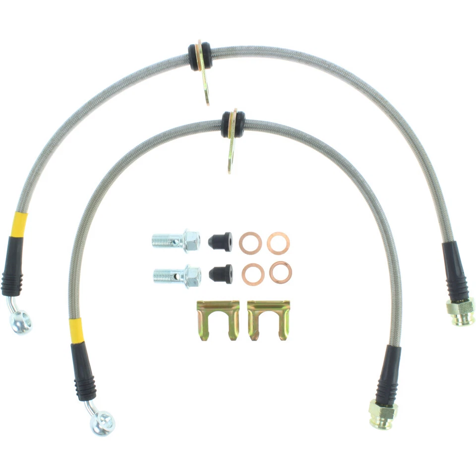 StopTech 950.47004 Front Braided Stainless Brake Line for 2002-07 Subaru Impreza - Image 2 of 2