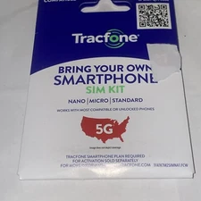 B Tracfone BYOP Bring Your Own Phone Sim Card 3/1 Kit CDMA Cell Phone