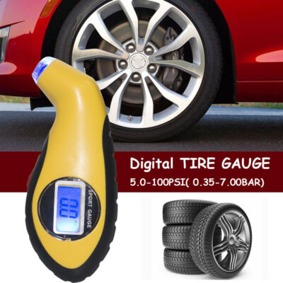 Digital Tire Air Pressure Gauge Meter Tester Bike Car Auto Truck LCD Display USA