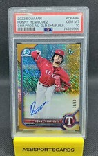 2022 Bowman Chrome Ronny Henriquez 1st RC Auto Gold Shimmer Ref #39/50 PSA 10 🆎