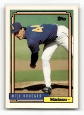 1992 Topps Bill Krueger Baseball Card Seattle Mariners #368